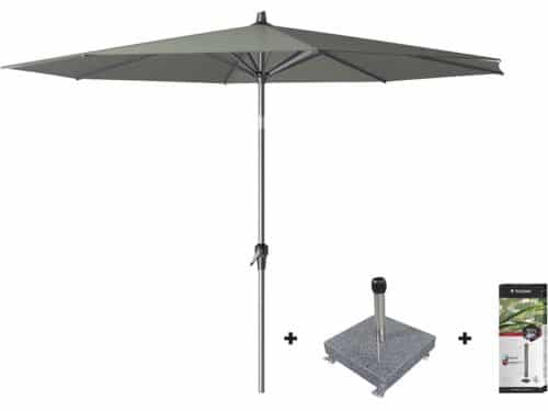 Platinum Riva stokparasol 3 m. rond - Olive met voet