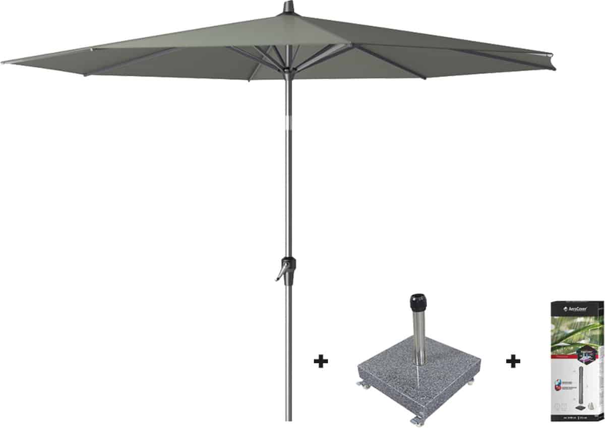 platinum riva stokparasol 3 m. rond olive met voet