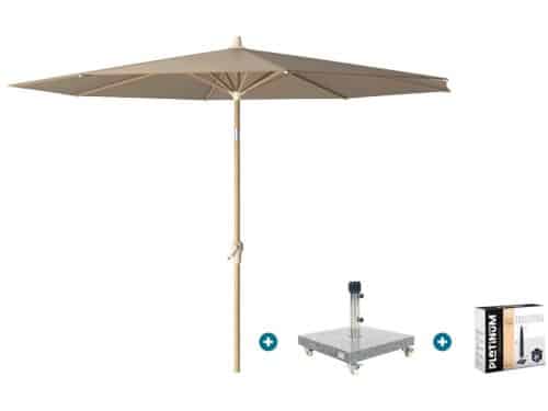 Platinum Riva stokparasol 3 m. rond - Teak taupe met