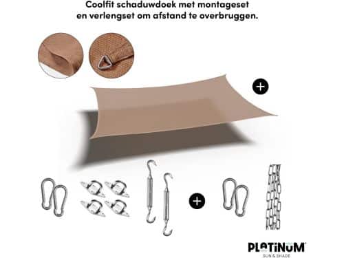 Platinum Sun & Shade - Coolfit - Schaduwdoek - Rechthoek