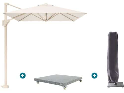 Platinum Voyager zweefparasol T1 2,5x2,5 m. - Sand Ivory met
