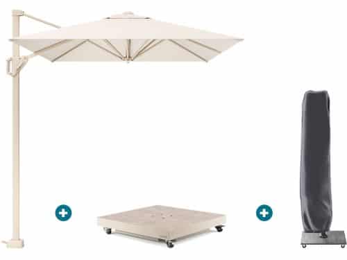 Platinum Voyager zweefparasol T1 2,5x2,5 m. - Sand Ivory met