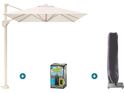 Platinum Voyager zweefparasol T1 2,5x2,5 m. - Sand Ivory met