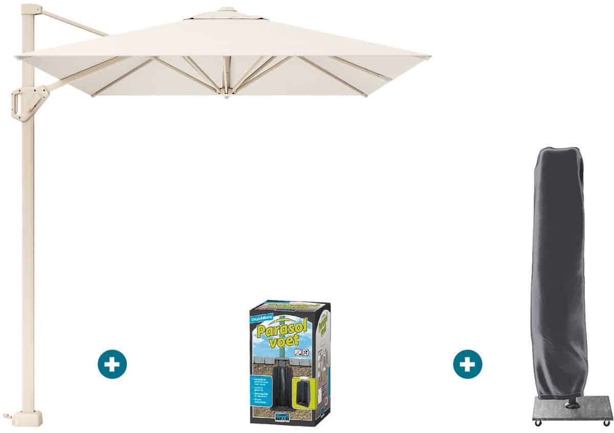 platinum voyager zweefparasol t1 2,5×2,5 m. sand ivory met