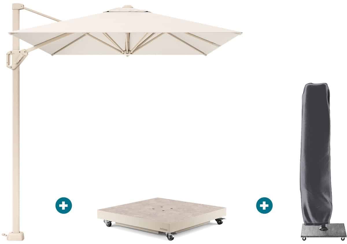 platinum voyager zweefparasol t1 3×2 m. sand ivory met