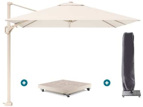 Platinum Voyager zweefparasol T2 - Sandstone met vulbare parasolvoet en
