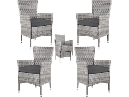 Polyrattan Tuinstoelen - Buitenstoelen - Terras Zitten - Stapelbaar &