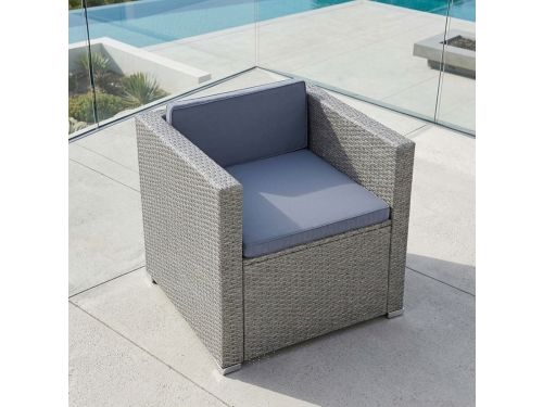 Polyrotan loungestoel tuin - Meuble Paris luxe tuinstoel met kussens