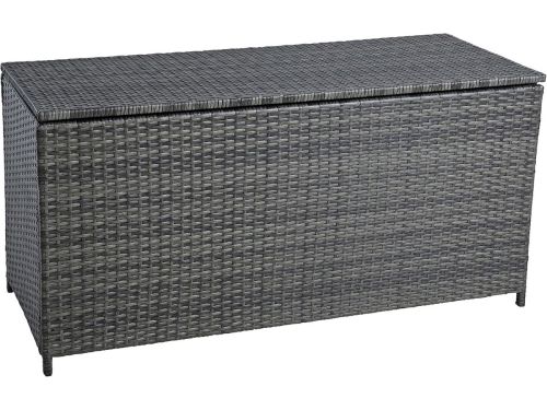 Polyrotan Opbergbox Kussenbox voor Tuin en Terras - Antraciet-Grijs