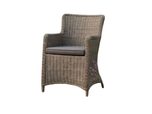 Ponte dining chair grey alu/kobo grey wicker Eurofar - Eurofar