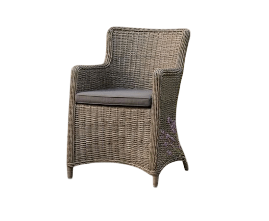 ponte dining chair grey alu/kobo grey wicker eurofar eurofar