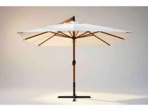 Premium Luxe Zweefparasol Houten Lateralarm 3x4 Meter - Grote Rechthoekige