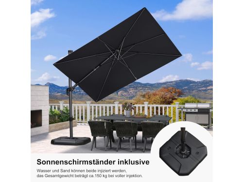 Premium Twist Cantilever Parasol 300x200 cm - Aluminium Tuinparasol met