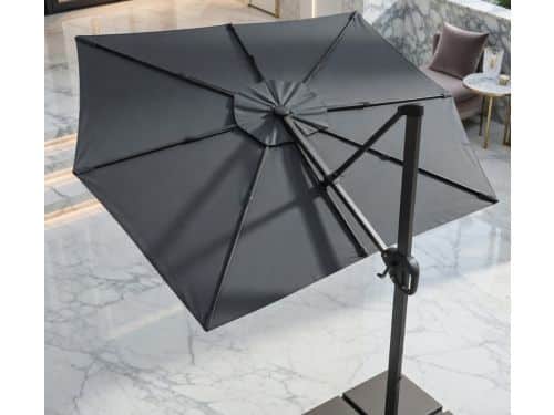 Premium Zweefparasol 290x290 cm Vierkant - 360° Draaibaar & 4
