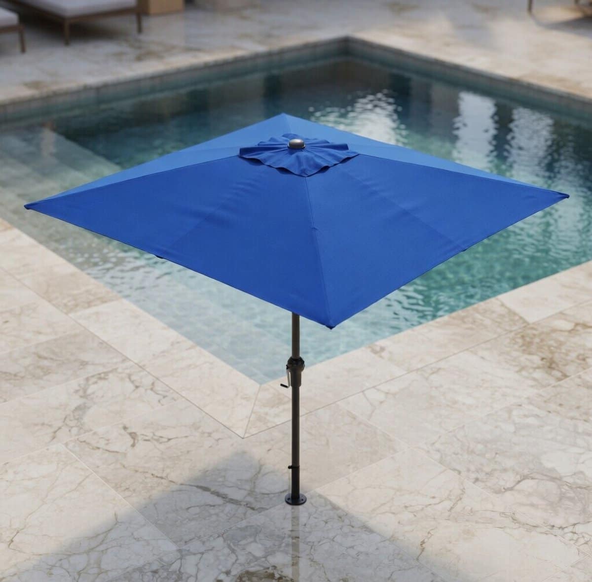 premium zweefparasol 3x3m met aluminium frame, 360° draaibaar voetpedaal