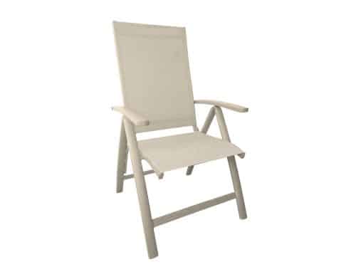 Primero verstelbare tuinstoel latte light