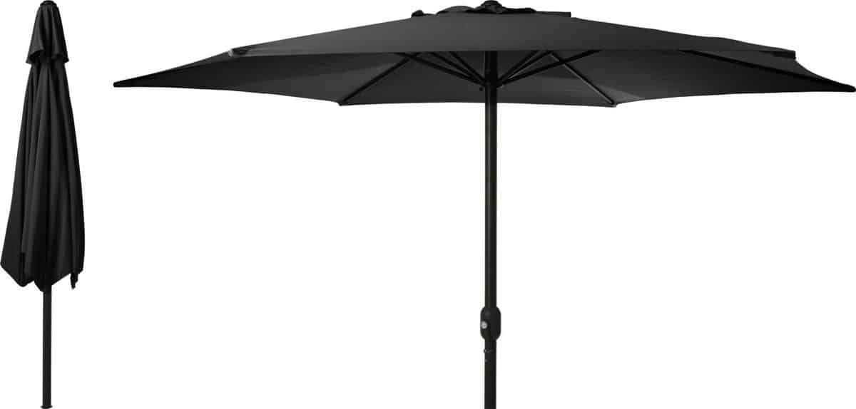 pro garden stokparasol parasol Ø3m zwart