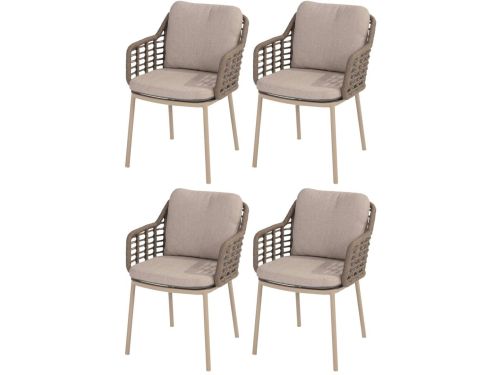 Puglia dining tuinstoel latte Taste 4SO set van 4