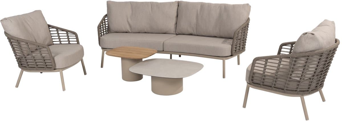 puglia stoel bank loungeset 5 delig organic latte taste 4so