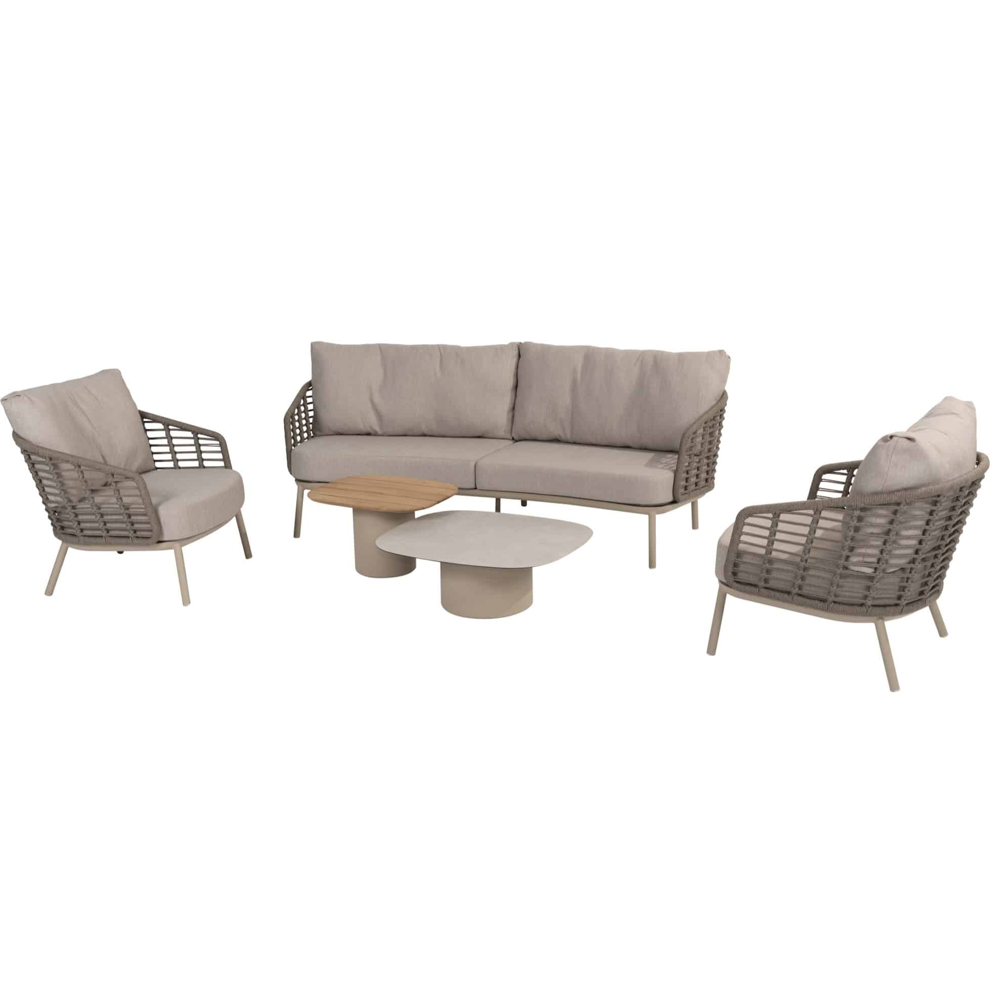 puglia stoel bank loungeset 5 delig organic latte taste 4so