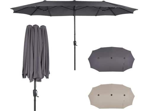 Puluomis - Dubbele parasol - 400x200cm - Stokparasols - UV50+