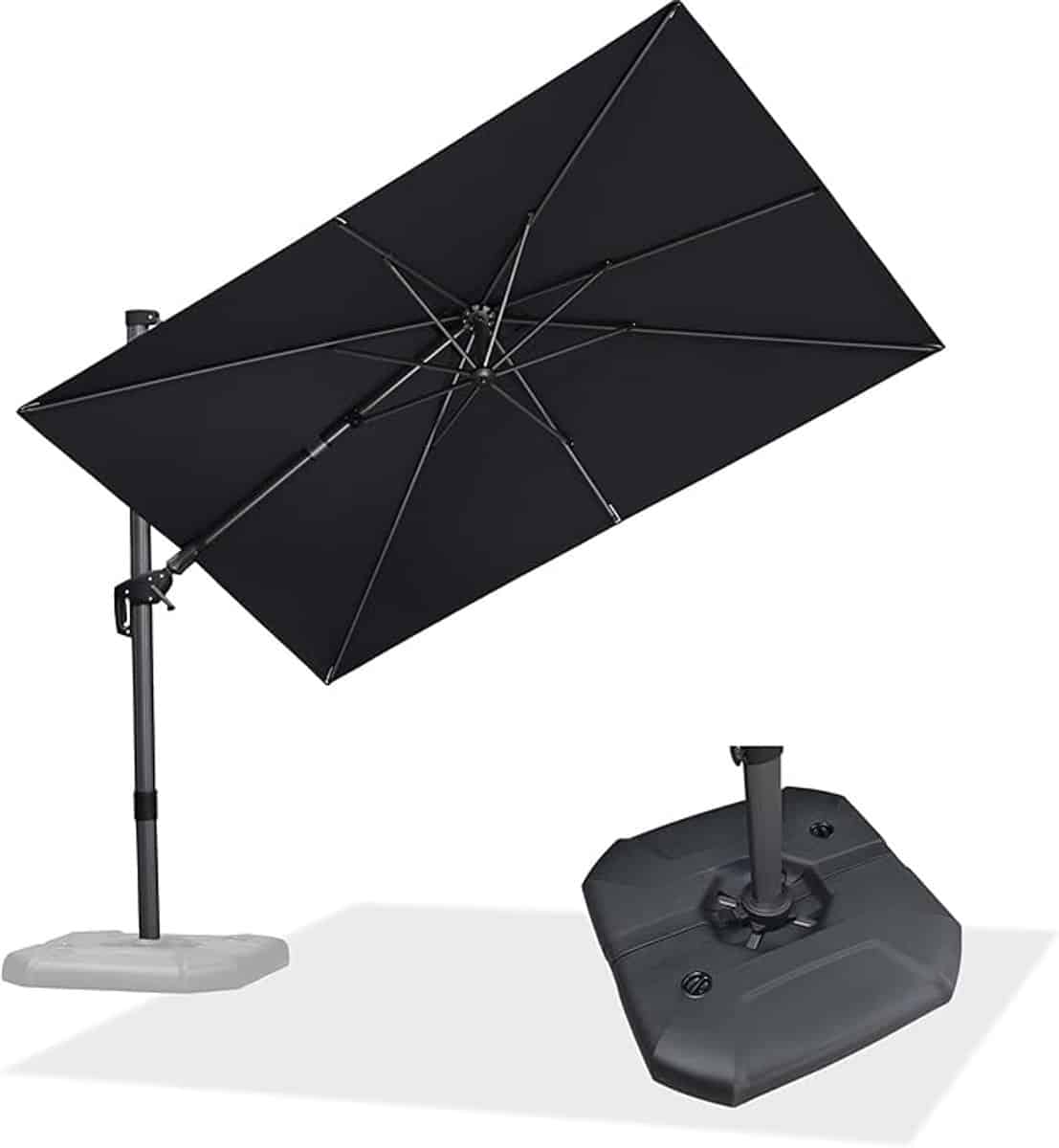 purple leaf zweefparasol, 300 cm x 200 cm