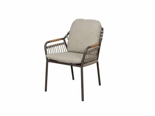 Qopps Egina dining tuinstoel stapelbaar earth met rope
