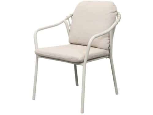 Qopps Ivans dining stapelbare tuinstoel Latte light