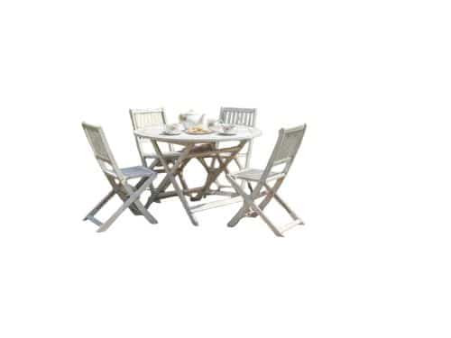 Ravello dining set 5pcs table dia. 120x75/4 chairs Eurofar - Eurofar