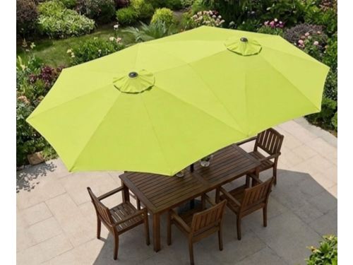Rechthoekige Zweefparasol 320x150 cm - UV50+ Zonbescherming, Stalen Frame