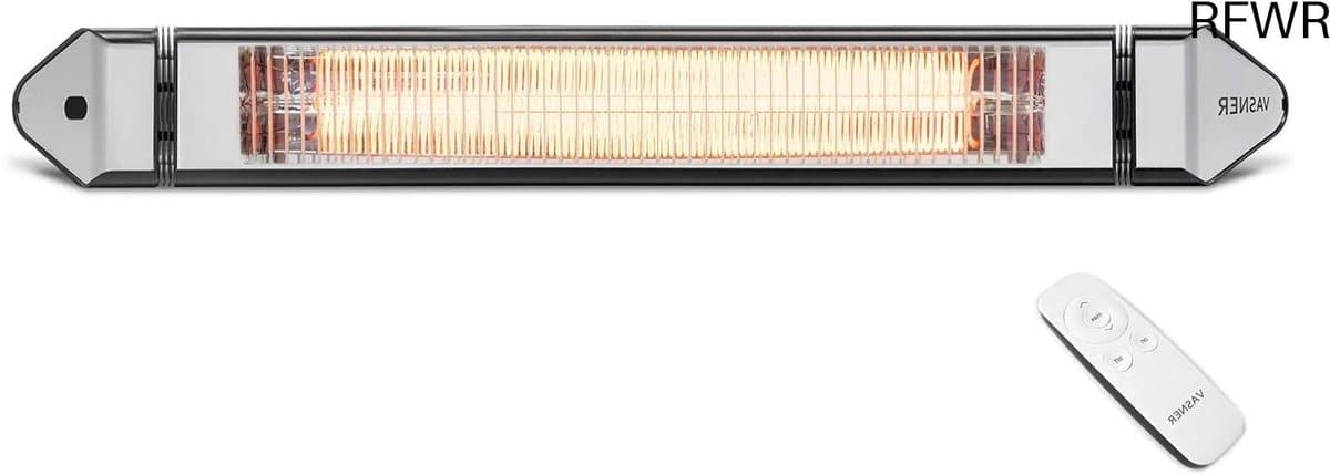 rfwr® infrarood elektrische warmtestraler met afstandsbediening 2500w voor binnen