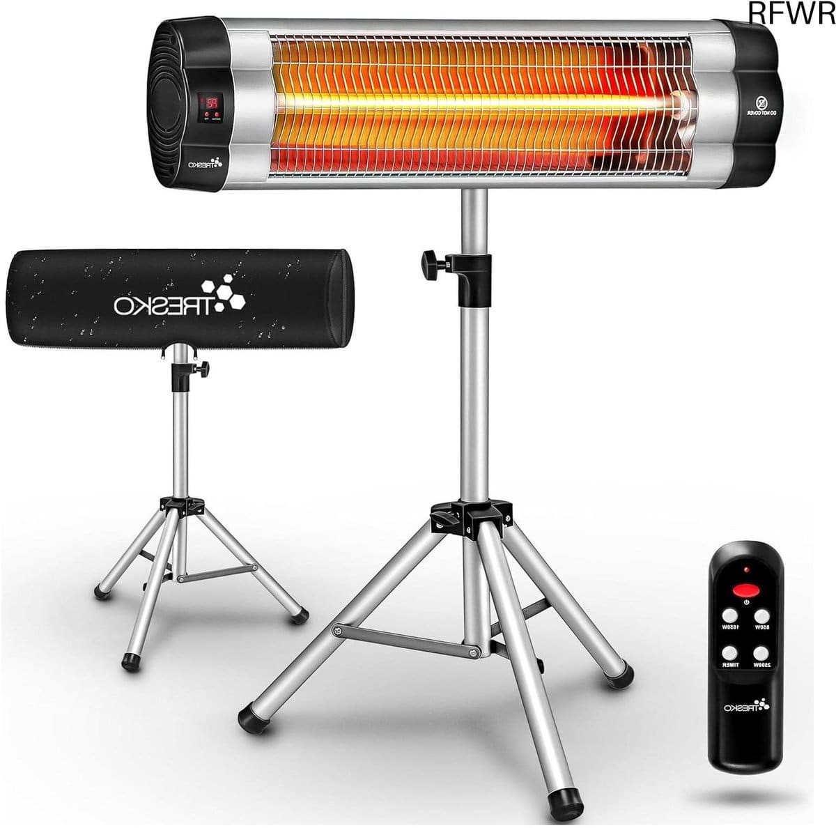 rfwr® infrarood warmtestraler 2500 w met afstandsbediening en hoogteverstelling