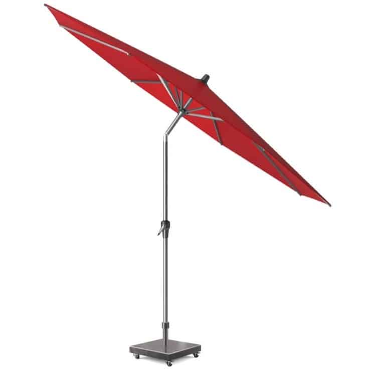 riva parasol 250 cm rond rood met kniksysteem