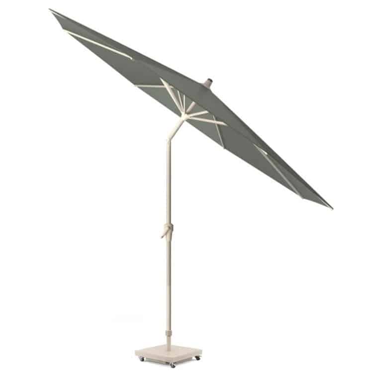 riva parasol 300 cm rond sandstone olijf met kniksysteem