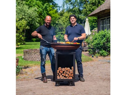 RJRoyal Living BBQ Plancha Grill Hermano XXL Cortenstaal Blackline