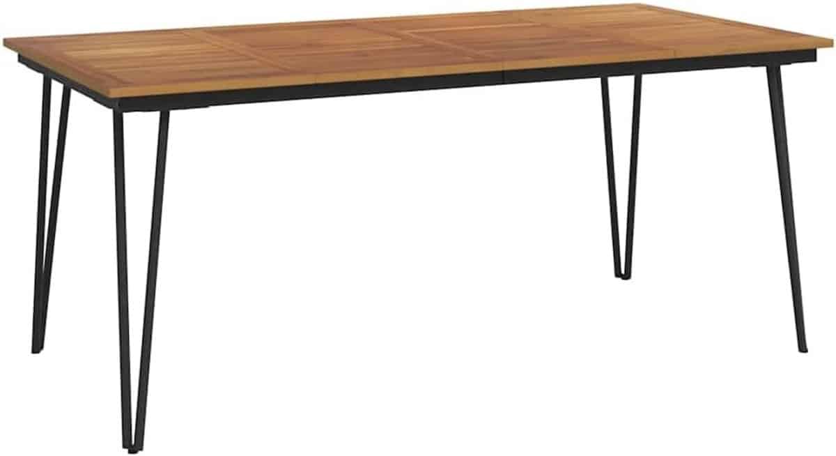 robuuste houten bartafel 180x90x75 cm voor tuin en patio met