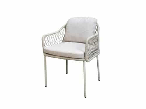 Rocha tuinstoel aluminium rope salix kussens flax beige Yoi - Yoi
