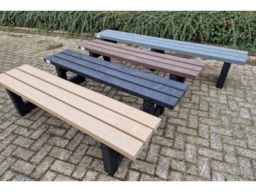 Rockwood® Zitbank Lifelong - Zwaar Kunststof (50kg)-Mineral Grey 1.20m Montage