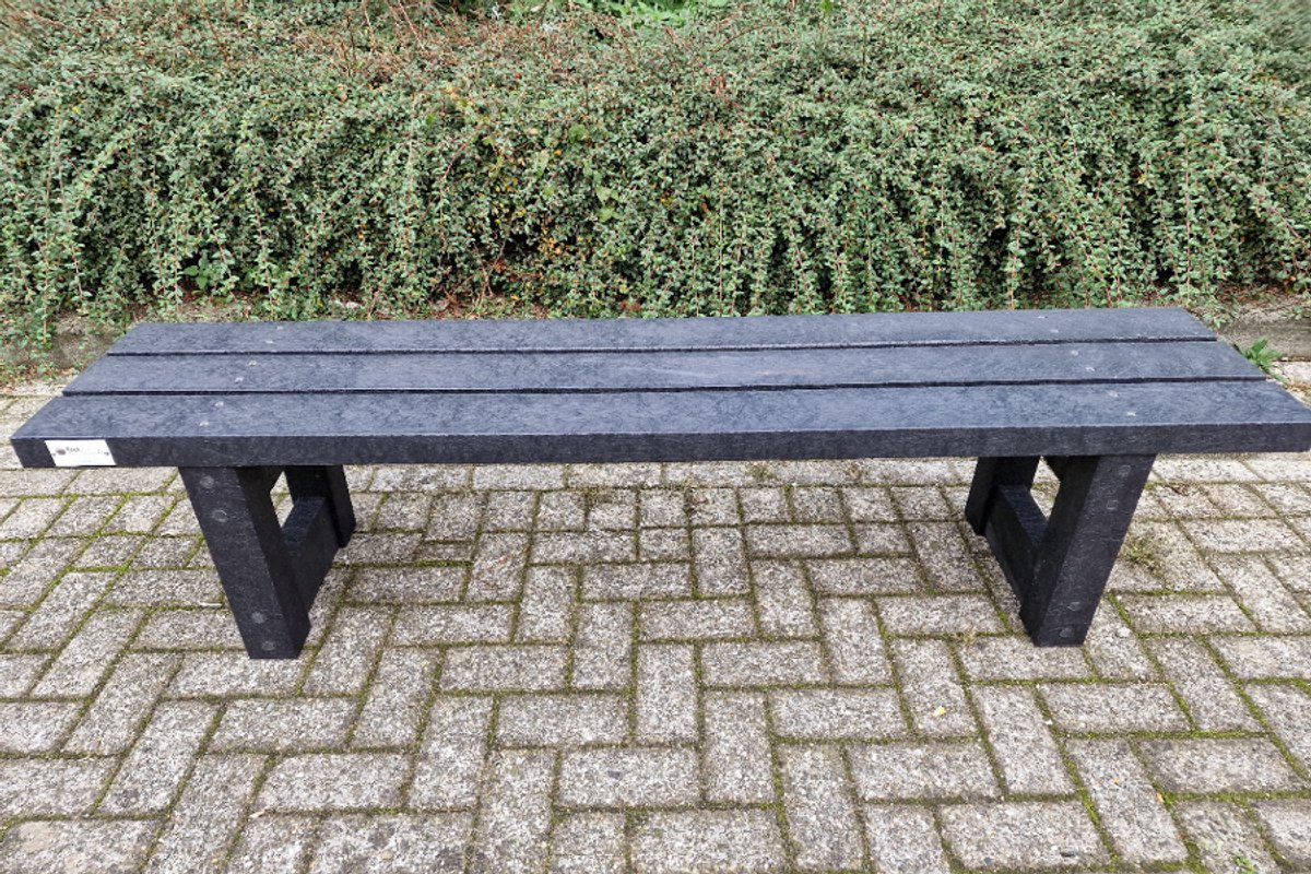 rockwood® zitbank lifelong zwaar kunststof (50kg) ural black 1.20m montage