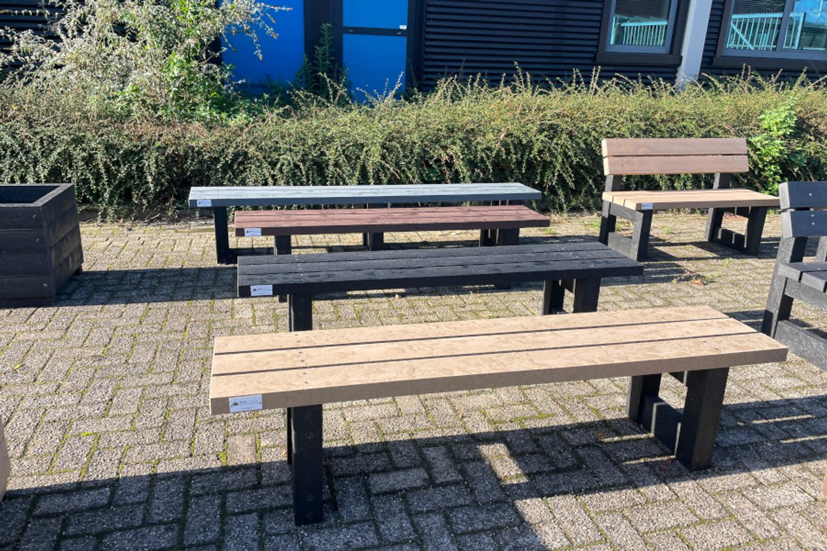 rockwood® zitbank lifelong zwaar kunststof (85kg) sand beige