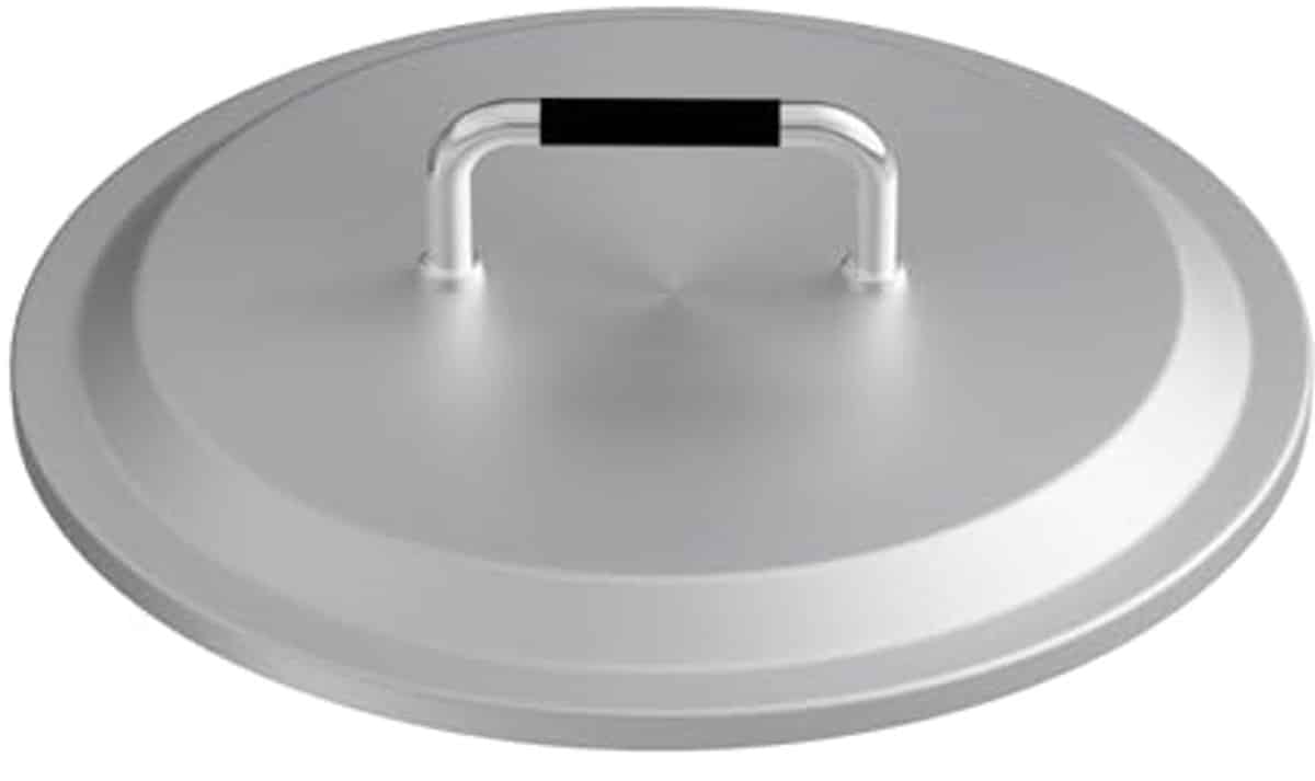 roestvrijstalen vuurkorfdeksel 49,5 cm met hittebestendig handvat voor buitengebruik