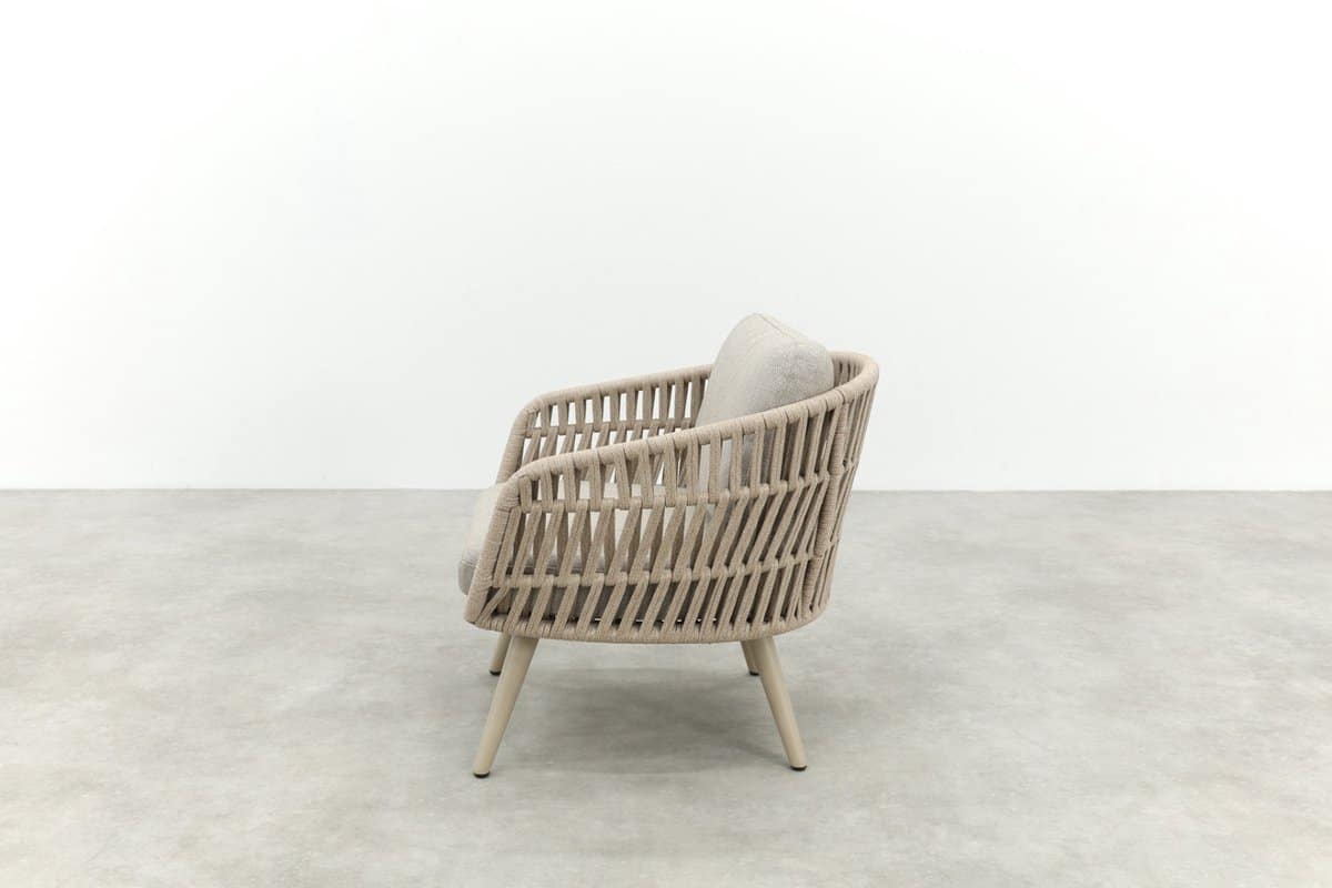 romeo rope low dining tuinstoel latte/beige