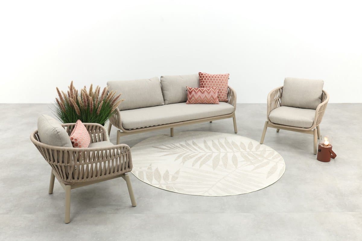romeo rope stoel bank loungeset latte