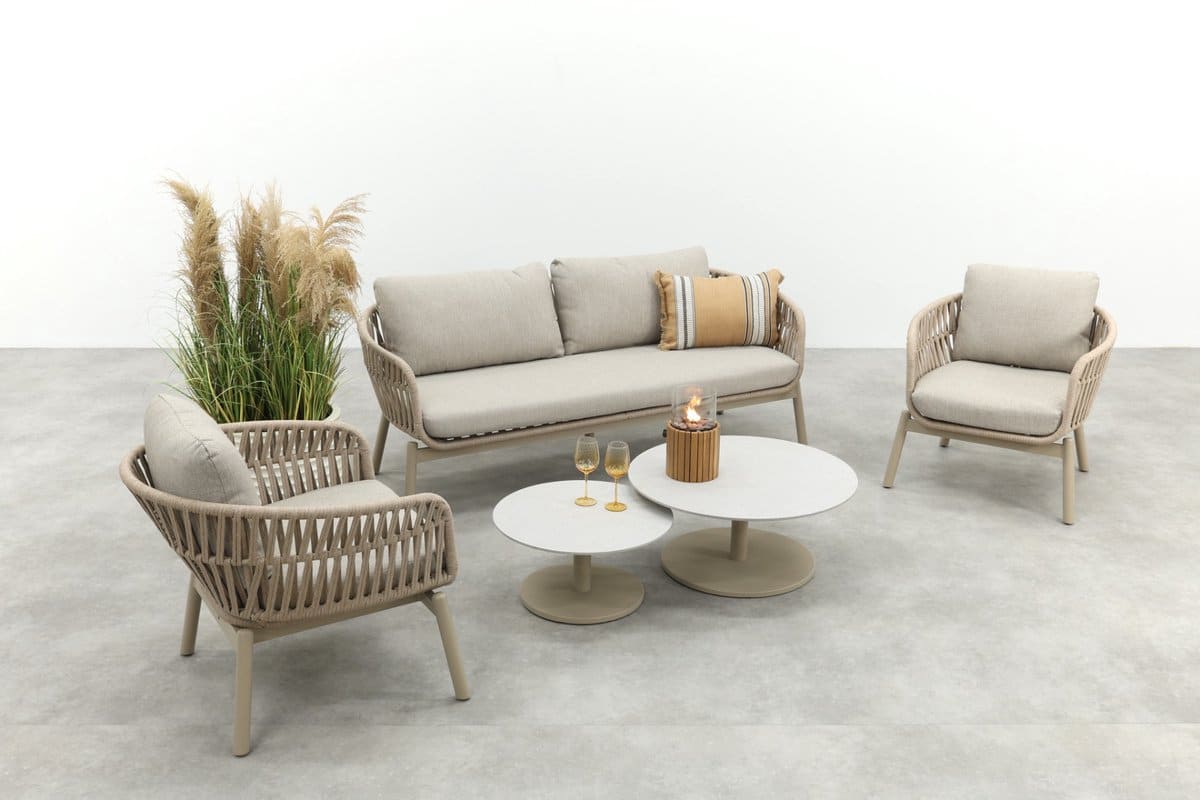 romeo/orion rope stoel bank loungeset latte