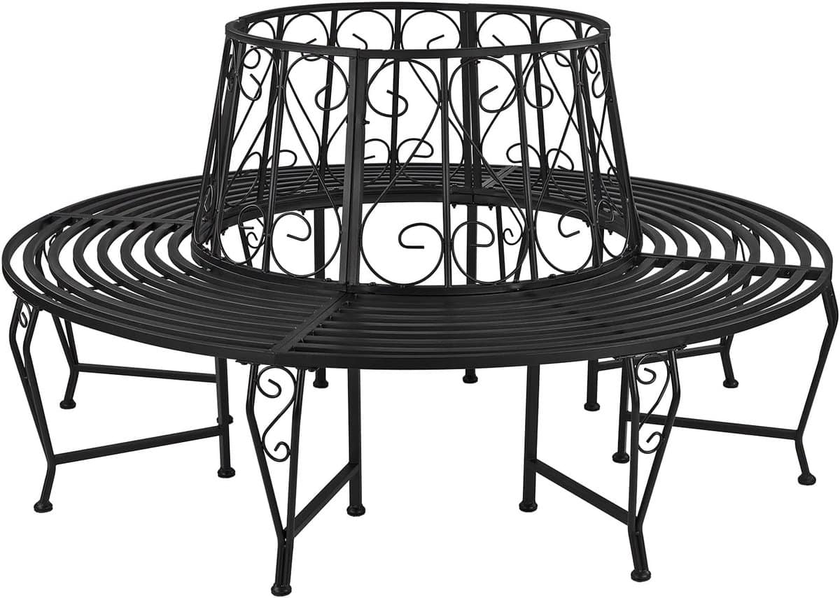 ronde bank tuinbank parkbank buiten zitten robuust