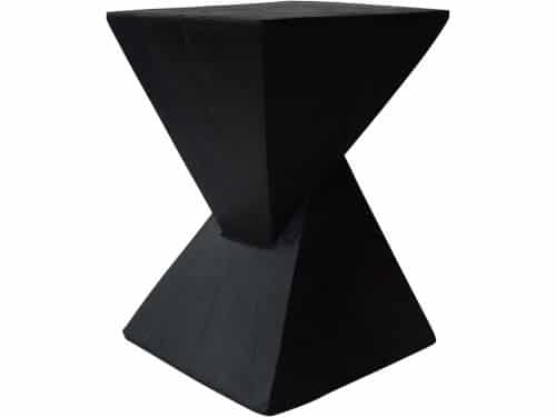 Ronde Bijzettafel Betonlook Lichtgrijs en Zwart voor Buiten en Tuin