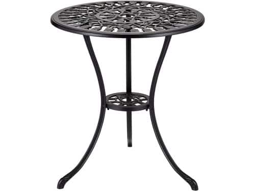 Ronde Bistrotafel met Parasolgat Ø 60 cm - Gietaluminium Balkontafel