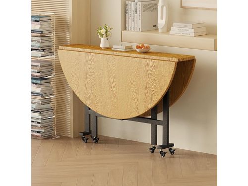 Ronde Eettafel - Klaptafel Uitschuifbaar - Ruimtebesparend Thuisgebruik - Uitbreidbaar