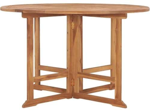 Ronde Houten Klaptafel voor Tuin en Balkon - Ø110 cm