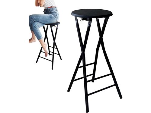 Ronde Inklapbare Barkruk - Hoge Kruk Opvouwbaar - Ruimtebesparend Zitten